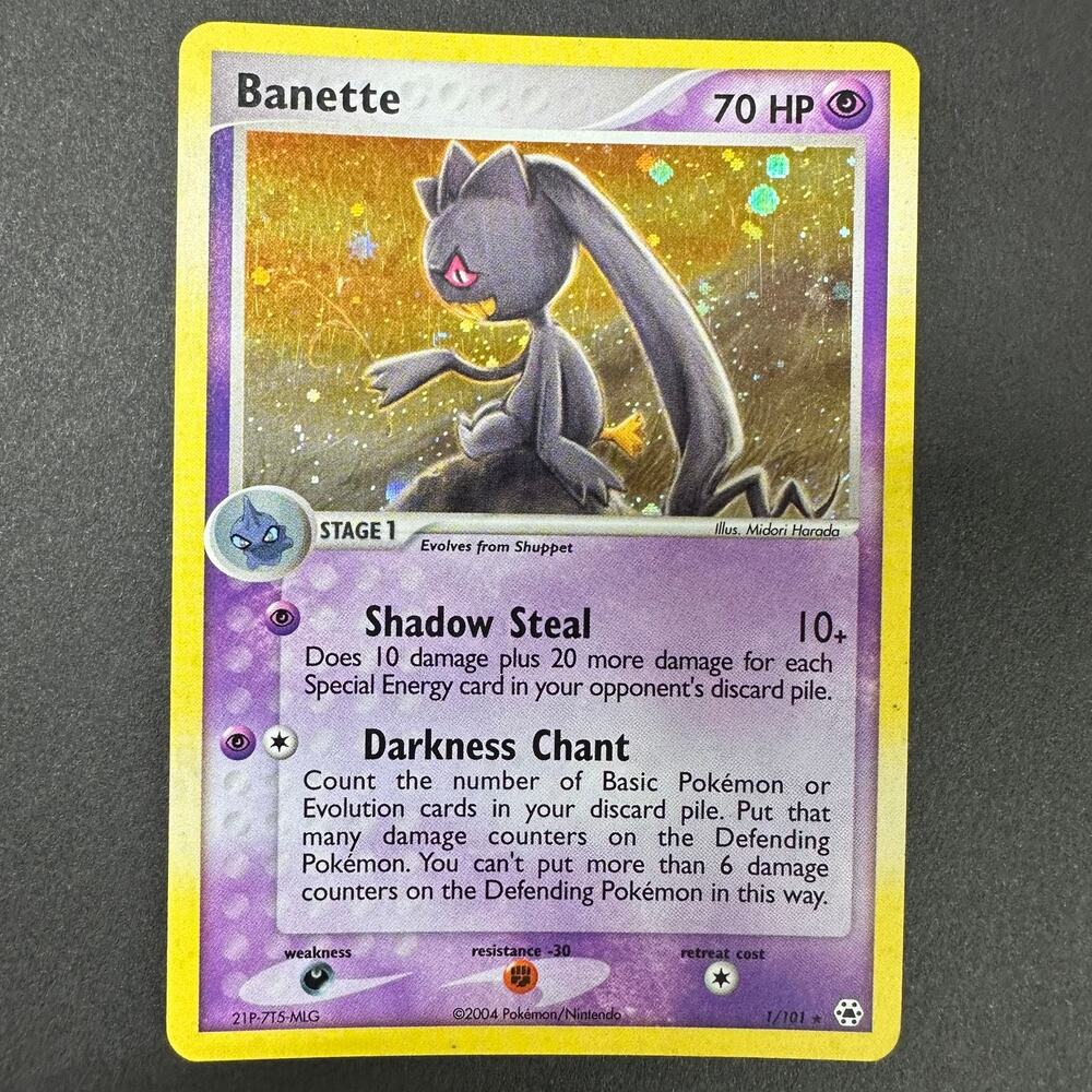 Pokemon TCG Banette EX Hidden Legends Holofoil 1/101 Rare LP